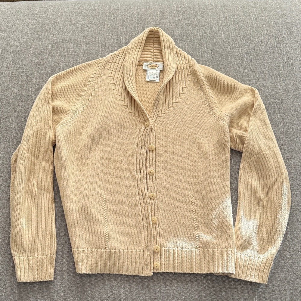 Talbots Women's Beige Cardigan Sweater
